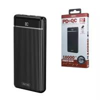 Внешний аккумулятор (Power Bank) Remax RPP-205 для 10000mAh (3A, QC, PD, LCD) (черный)