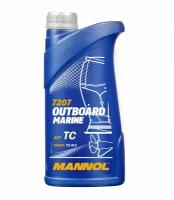 Моторное масло 2-х тактное Mannol 7207 Outboard Marine 2T синтетическое 1 л