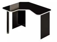 Стол угловой компьютерный левый Мэрдэс СКЛ-ИГРУГЛ120Ч чёрный/белый 1200*1000*750