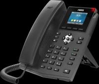 Fanvil X3SP Pro - IP телефон с бп, POE, 4 SIP линии, HD аудио, цветной дисплей 2,4”, порт для гарн