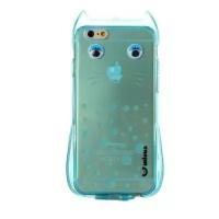 Чехол с ушками для iPhone 6 / 6S Wlons Cat Style 3D с ремешком (Blue)