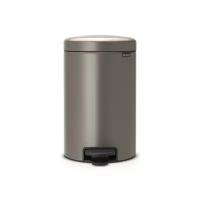 Бак для мусора Brabantia Newicon, 12л, с педалью, платиновый 113628