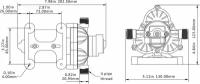 Комплект помывочный SeaFlo, 24 В, 11.6 л/мин, 70 PSI (4.8 бар) SFWP203007033