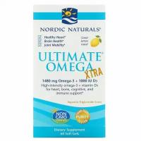 Nordic Naturals, Ultimate Omega Xtra, со вкусом лимона, 740 мг, 60 капсул