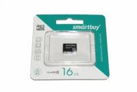 Карта памяти 16 Гб microSDHC SmartBuy SB16GBSDCL10-00 UHS-I без адаптера