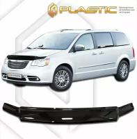 Дефлектор капота для Chrysler Grand Voyager 2011-2015 Classic черный