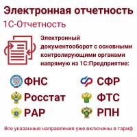 Электронная отчетность (1С-Отчетность) для ИП на 1 год, регион Нижегородская область