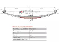 Лист №5 Рессора передняя для Isuzu NMR85 6 листов