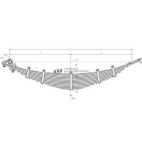 Рессора передняя для прицепа 768Б 19 листов