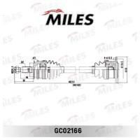 Привод в сборе MITSUBISHI L200 IV 2.5D 05- прав. MILES GC02166