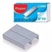 Скобы для степлеров Maped, №10, никелированные, 1000шт., 36 уп. (324105)
