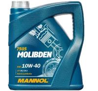 Масло моторное MANNOL Molibden 10W40, SN/CH-4 полусинтетическое, 4 л