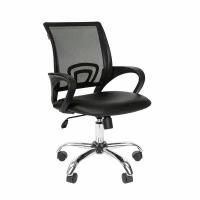 Кресло для руководителя черное искусственная кожа металл easy chair 524 tpu