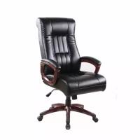 Кресло для руководителя easy chair 550 tr черное рециклированная кожа с компаньоном металл