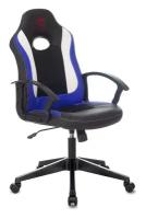 Кресло игровое Zombie 11 черный/синий текстиль/эко.кожа крестовина пластик