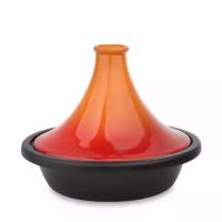 Чугунный тажин, диаметр: 27 см, материал: чугун, керамика, цвет: оранжевый 25138270900422
