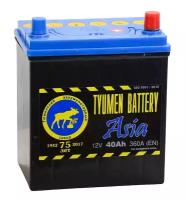 Аккумулятор автомобильный TYUMEN BATTERY ASIA 40 А/ч 370 А обр. пол. Азия авто (187x128x223) без бортика