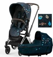 Универсальная коляска Cybex Priam IV 2 в 1, Jewels of Nature, цвет шасси: Chrome/Brown