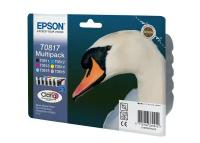 Комплект картриджей EPSON T0817 (C13T08174A10/ C13T11174A10) для Epson ST R270/R290/RX590 MultiPack (Bk/C/M/Y/PC/PM) оригинал