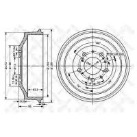 барабан тормозной Citroen C25/Jumper, Fiat Ducato 10-14 81] STELLOX 60269906SX