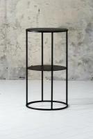 Кофейный металлический столик DOBRO METALL черный 620*340*340