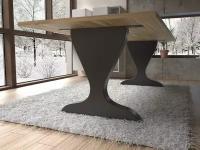 Дизайнерская опора для стола металлическая, подстолье, ножки для стола в форме Бокала (2 шт.)