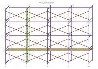 Леса строительные (ДхВ) 12х8 метра с 1 ярусом настилов