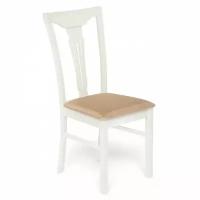 Стул Tetchair Гермес/ Hermes, дерево гевея, 43х49х94см, Ivory white, ткань песочная (Jaffy 104Tetchair58)