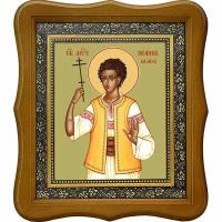 Иоанн Влах (Валах), Румынский мученик. Икона на холсте. (15 х 18 см / В фигурном киоте под стеклом)