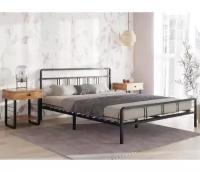 Двуспальная кровать Woodville Рейк 160х200 черная