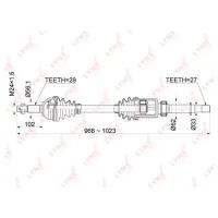 Привод в сборе передний R, CD1124 LYNXauto CD-1124