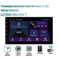 Универсальная магнитола 2 din Wide Media LC7001 / Android 9, 7 дюймов, 2DIN, 178*102, WiFi, 1/32GB, 4 ядра