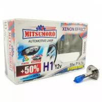 Лампы галогенные «Mitsumoro» H1 +50 Super White Xenon Effect (12V-55W, P14, 5s) #19042