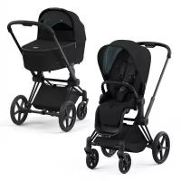 Универсальная коляска Cybex Priam IV 2 в 1, deep black, цвет шасси: Matt black