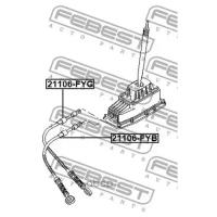 Трос коробки передач, 21106FYB FEBEST 21106-FYB