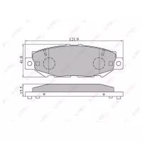 Колодки тормозные задние LEXUS GS300(S147)/ TOYOTA, BD7528 LYNXauto BD-7528