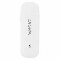 Модем Digma Dongle Wi-Fi DW1960 3G/4G, внешний, белый [dw1960wh]