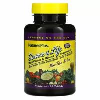 NaturesPlus, Source of Life, Multi-Vitamin & Mineral Supplement, No Iron, 90 Mini-Tablets