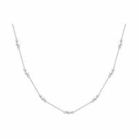 Серебряное колье Diamant online 258357 с жемчугом, Серебро 925°, 40-45