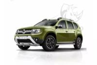 Пороги труба из стали с серым полимерным покрытием d63 (вариант 3) Duster Renault 2015-2020