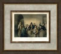 Ценители вина. 1860 И. П. Газенклевер (1810— 1853) Картина антикварная Элитный, исторический подарок руководителю мужчине на юбилей или день рождение
