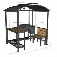 Беседка с мангалом metalмангал Дипломат-1