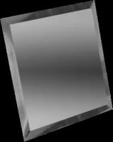 Квадратная зеркальная графитовая плитка с фацетом 10мм КЗГ1-03 - 250х250 мм