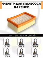 Фильтр плоский складчатый для пылесосов Karcher MV4, MV5, MV6, WD4, WD5, WD6 ( 2.863.-005.0)