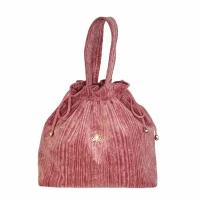 Органайзер. Проектная сумка для вязания, рукоделия, клубочница, розовая с короной