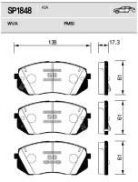 Колодки тормозные передние Sangsin Brake SP1848