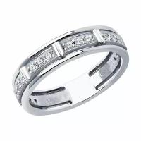 Обручальное кольцо из белого золота 4,5 мм Diamant online с бриллиантом 270930, Белое золото 585°, 17,5