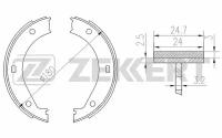 Колодки тормозные BMW 3 (E36) 92-, 5 (E28,E34) 81-, 7 (E23,E32,E38) задние барабанные (GS8217) Zekke