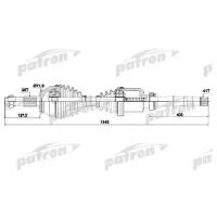 Полуось правая 35X1148X41 CITROEN JUMPER 2,2 HDI 06-, FIAT DUCATO 2,2D 2,3D 06-, PEUGEOT BOXER 2,2 HDI 06- Patron PDS0425