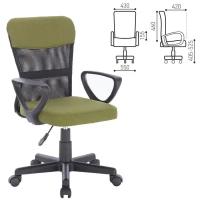 Кресло офисное компактное Brabix Jet MG-315 сетка/ткань зеленое 531841 (1)